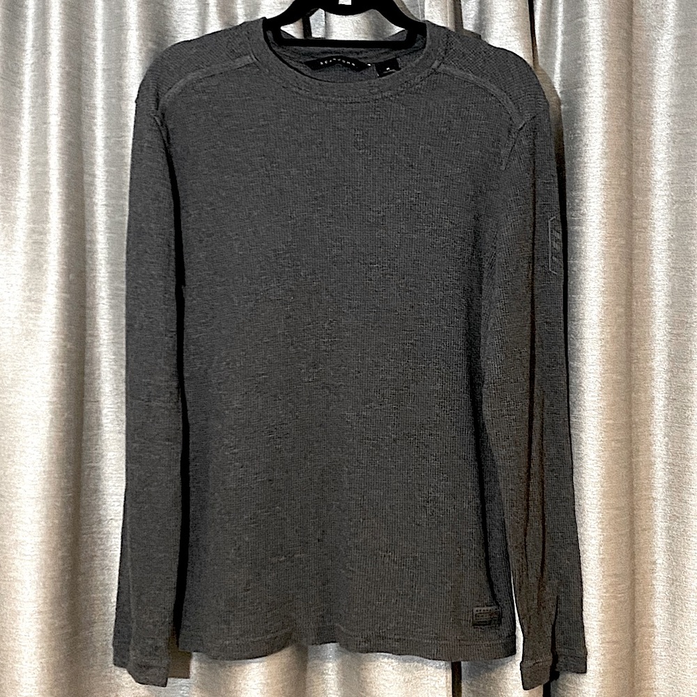 Sean Jean Dark Gray Thermal Crewneck Long Sleeve